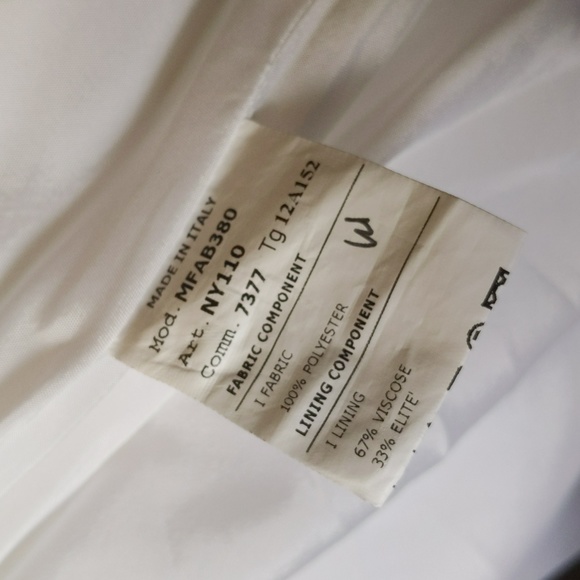 ⚜️Mi.Mi.Sol⚜️luxury brand girls white scuba dress🤍size 12🤍 - Picture 9 of 9